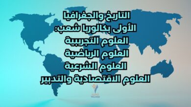 التاريخ والجغرافيا الأولى بكالوريا علوم تجريبية