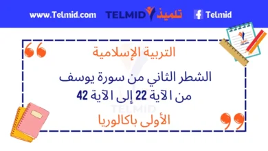 الشطر الثاني من سورة يوسف من الآية 22 إلى الآية 42